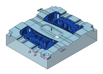 实例教程39：1929cc威尼斯3D设计汽车塑料零件模具5-动模型芯镶件