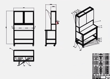 实例教程77：检测台出工程图
